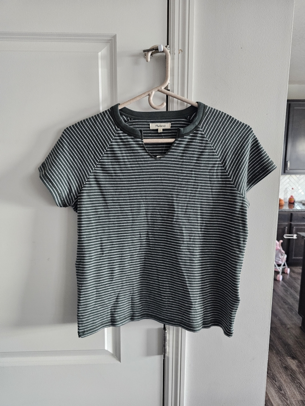 Madewell Splitneck Raglan-Sleeve Tee in Stripe - Picture 5 of 9